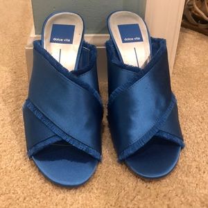 Dolce Vita Blue Heeled Mule